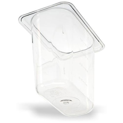 Storplus Polycarbonate Food Pan, 1.4 Qt, 4.25 X 6.93 X 6, Clear, Plastic