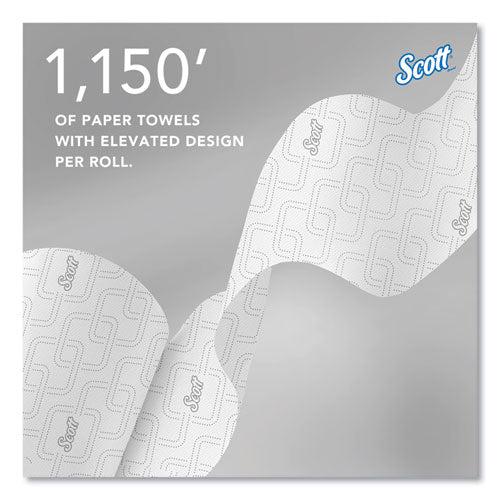 Pro Hard Roll Paper Towels With Elevated Scott Design For Scott Pro Dispenser, Gray Core Only, 1-ply, 1,150 Ft, 6 Rolls/ct