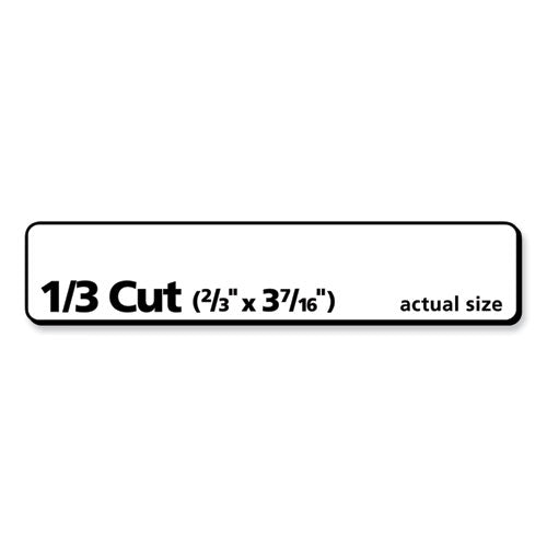 Labels, 0.66 X 3.44, White, 30/sheet, 50 Sheets/box