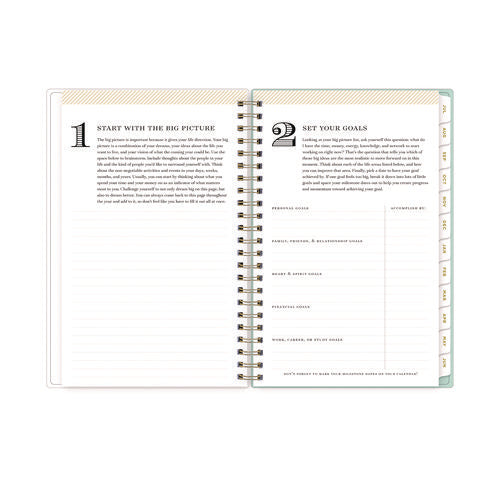 Day Designer "secret Garden Mint" Academic Year Weekly/monthly Notes Planner, 8 X 5, 12-month (july To June): 2024-2025