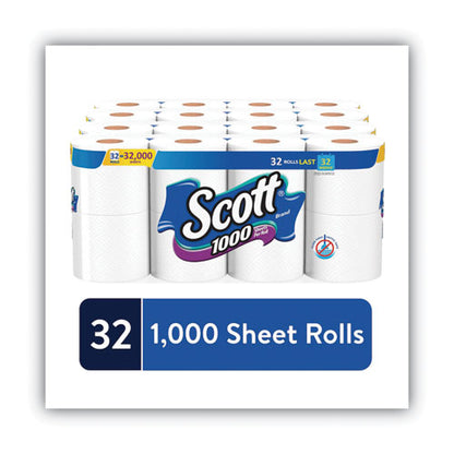 1000 Bathroom Tissue, Septic Safe, 1-ply, White, 1,000 Sheet/roll, 32 Rolls/carton