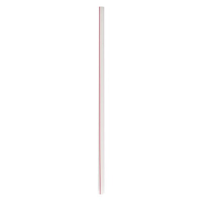 Wrapped Jumbo Straws, 10.25", Polypropylene, Red/white Striped, 2,000/carton