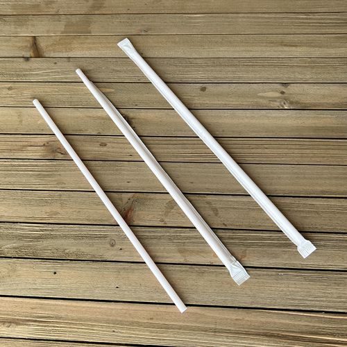 Wrapped Jumbo Straws, 10.25", Polypropylene, Red/white Striped, 2,000/carton