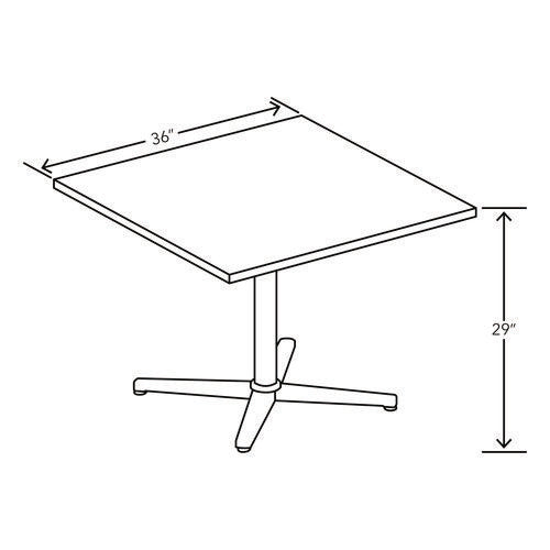 Arrange Table Tops, Square, 36 X 36 X 1, Kingswood Walnut