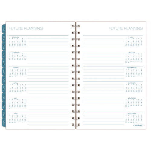 Glacier Weekly/monthly Planner, Glacier Artwork, 8.5" X 6.38", Blue/gray/silver Cover, 12-month (jan To Dec): 2025