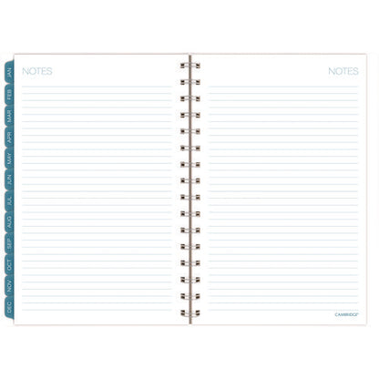 Glacier Weekly/monthly Planner, Glacier Artwork, 8.5" X 6.38", Blue/gray/silver Cover, 12-month (jan To Dec): 2025