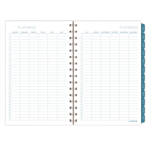 Glacier Weekly/monthly Planner, Glacier Artwork, 8.5" X 6.38", Blue/gray/silver Cover, 12-month (jan To Dec): 2025