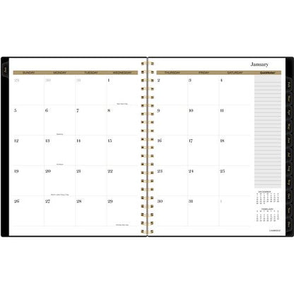 Radiate Weekly/monthly Planner, Stylized Solar-eclipse Artwork, 11 X 9.25, Black/gold Cover, 12-month (jan To Dec): 2025