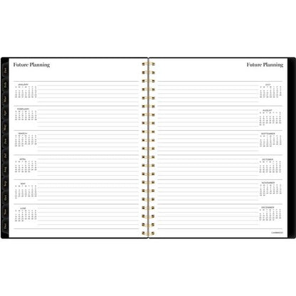 Radiate Weekly/monthly Planner, Stylized Solar-eclipse Artwork, 11 X 9.25, Black/gold Cover, 12-month (jan To Dec): 2025