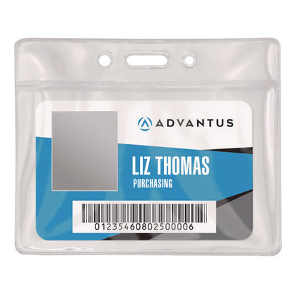 Id Badge Holder, Clear, 2.25 X 3.5 Insert, 50/pack