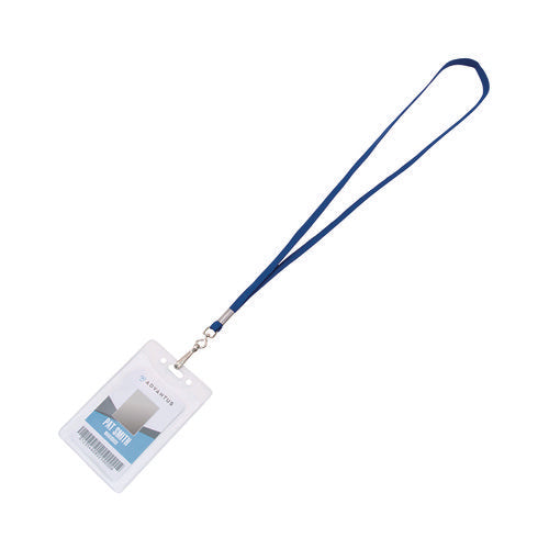 Deluxe Lanyard With J-hook, Blue, 36" Long, 100/pack