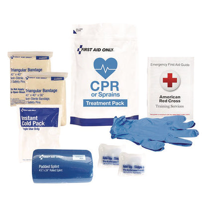 9-piece Cpr And Sprains Treatment Pack, 9 Pieces, Resealable Plastic Bag