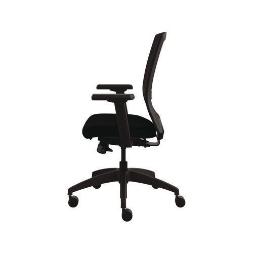 Quip Ergonomic Mesh Back Swivel Task Chair, Supports Up To 300 Lb, Black Seat, Carbon Back, Black Base