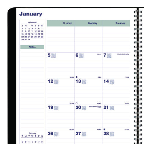 Plan And Link Monthly Planner, 11" X 9.06", Black Cover, 16-months: Sept 2024 To Dec 2025