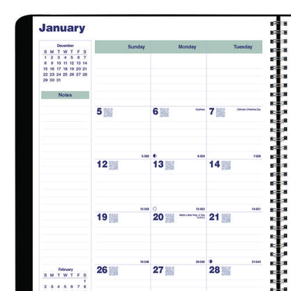 Plan And Link Monthly Planner, 11" X 9.06", Black Cover, 16-months: Sept 2024 To Dec 2025