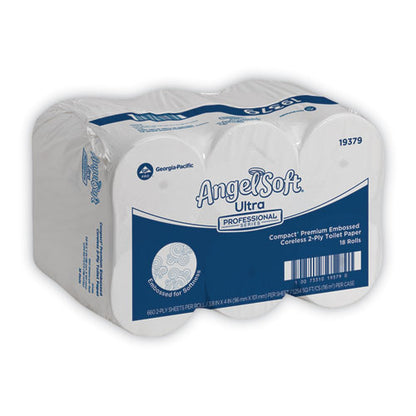 Angel Soft Ps Compact Coreless Premium Bathroom Tissue, 2-ply, White, 660 Sheets/roll, 18/carton