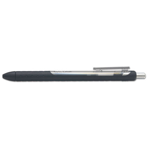 Inkjoy Gel Pen, Retractable, Medium 0.7 Mm, Black Ink, Black Barrel, Dozen