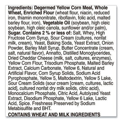 Snacks, Cheddar, 3.75 Oz Bag, 8/carton