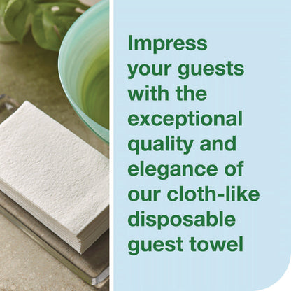 Linstyle Valet Guest Towel, 1-ply, 11.5 X 17, White, 100/pack, 5 Packs/carton