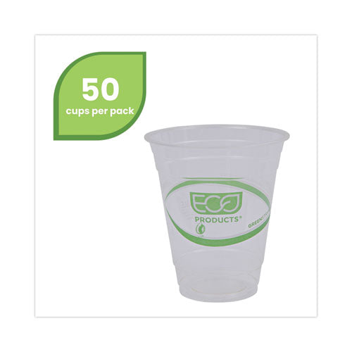 Greenstripe Renewable And Compostable Cold Cups Convenience Pack, 12 Oz, Clear, 50/pack