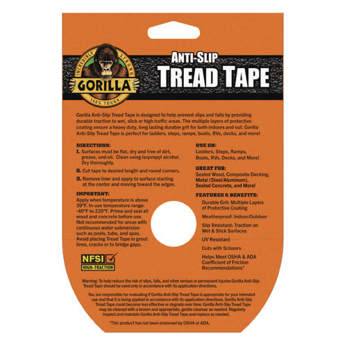 Tread Tape, 3" Core, 2" X 10 Ft, Black