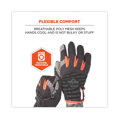 Proflex 821 Smooth Surface Handling Gloves, Black, Small, Pair