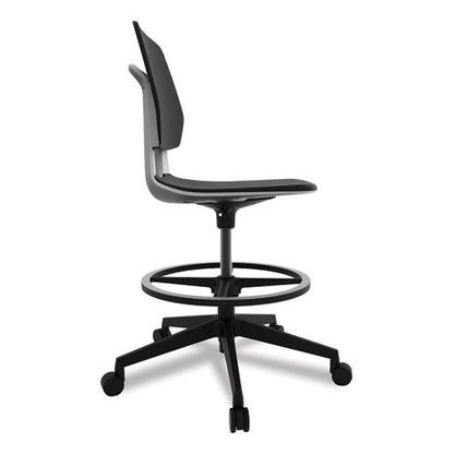 Commute Extended Height Task Chair, Supports Up To 275 Lb, 22.25" To 32.25" Seat Height, Black Seat, Black Back, Black Base