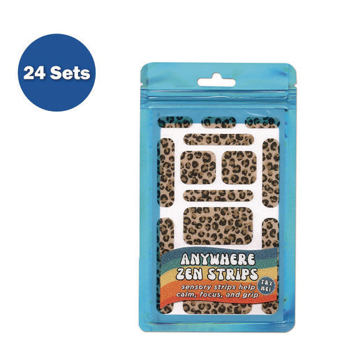 Anywhere Zen Strips, Sandy Cheetah Print, Assorted Colors, 13/set, 24 Sets/carton