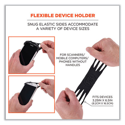 Squids 5545 Arm And Wrist Scanner Mount, Medium, 7 X 8.5 X 1.5, Elastic, Black