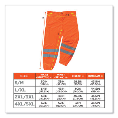 Glowear 8910 Class E Hi-vis Pants, Large/x-large, Orange