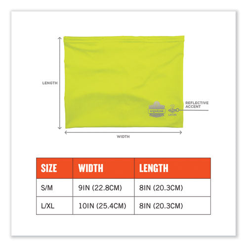 Chill-its 6489 2-layer Cooling Performance Knit Multi-band, Polyester/spandex, Large/x-large, Hi-vis Lime