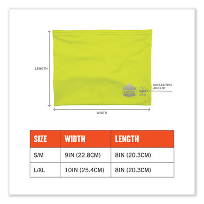 Chill-its 6489 2-layer Cooling Performance Knit Multi-band, Polyester/spandex, Large/x-large, Hi-vis Lime