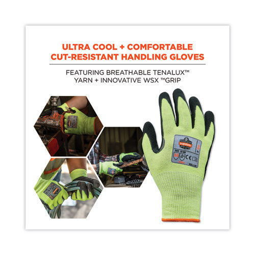 Proflex 7041 Ansi A4 Nitrile-coated Cr Gloves, Lime, Large, Pair