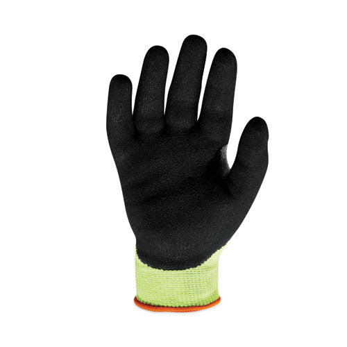 Proflex 7041 Ansi A4 Nitrile-coated Cr Gloves, Lime, Large, Pair