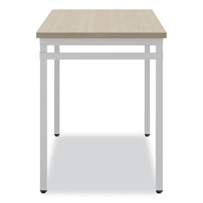 Ready Home Office Desk, 45.5" X 23.5" To 29.5", Beige/white