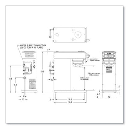 Axiom Dv-aps Airpot System, 12 Cups, Silver/black