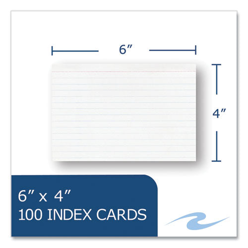 Environotes Recycled Index Cards, Narrow Ruled, 4 X 6, White, 100 Cards, 36/carton