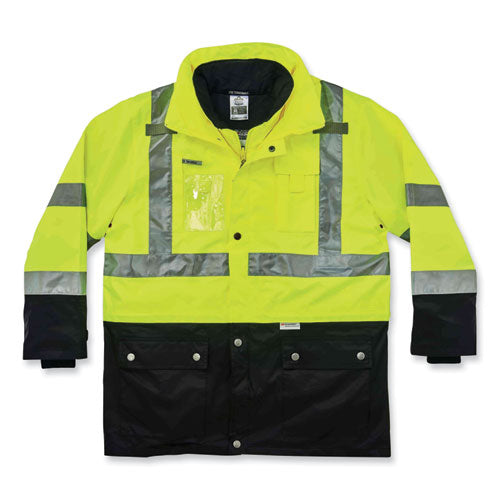 Glowear 8388 Class 3/2 Hi-vis Thermal Jacket Kit, 2x-large, Lime