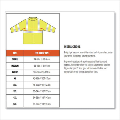 Glowear 8386 Class 3 Hi-vis Outer Shell Jacket, Polyester, 3x-large, Lime