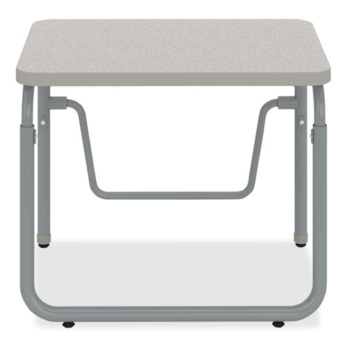 Alphabetter 2.0 Height-adjustable Student Desk With Pendulum Bar, 27.75 X 19.75 X 22 To 30, Pebble Gray