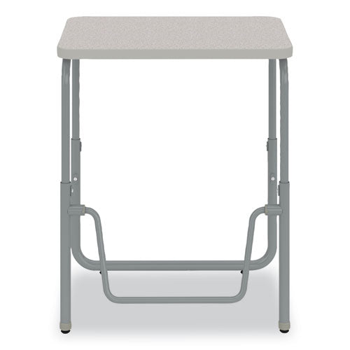 Alphabetter 2.0 Height-adjustable Student Desk With Pendulum Bar, 27.75 X 19.75 X 22 To 30, Pebble Gray