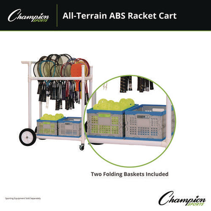 All-terrain Abs Racket Cart, 20" Wide X 33" Long, White