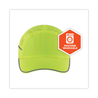 Skullerz 8955 Lightweight Bump Cap Hat, Long Brim, Lime