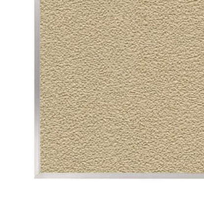 Vinyl Bulletin Board With Aluminum Frame, 87.91" X 48.5", Caramel Surface, Satin Aluminum Frame