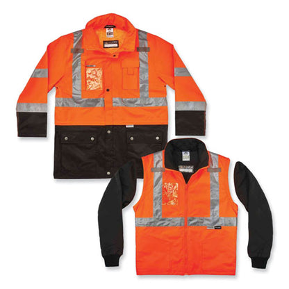 Glowear 8388 Class 3/2 Hi-vis Thermal Jacket Kit, 3x-large, Orange