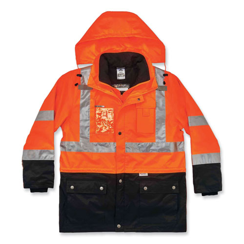 Glowear 8388 Class 3/2 Hi-vis Thermal Jacket Kit, 3x-large, Orange