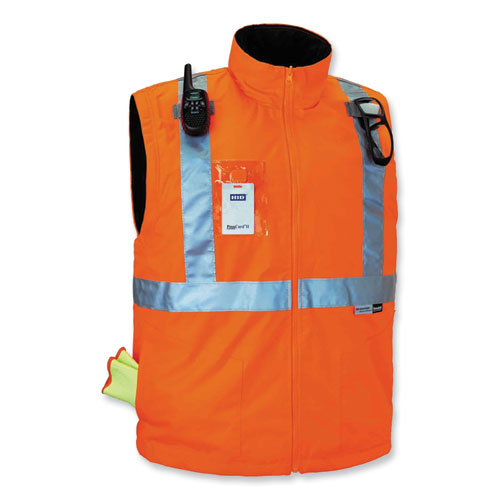 Glowear 8287 Class 2 Hi-vis Jacket With Removable Sleeves, Medium, Orange