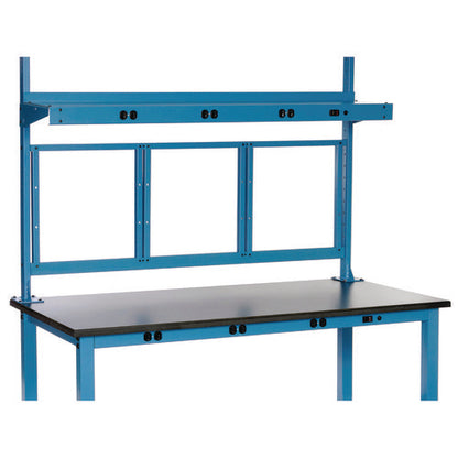 Panel Mounting Rail, For Use With Global Industrial 72" Wide Workbenches, 125 Lb Weight Capacity