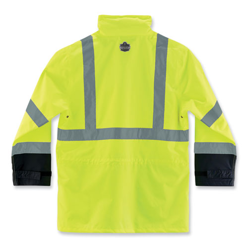 Glowear 8365bk Class 3 Hi-vis Rain Jacket Black Bottom, 2x-large, Lime