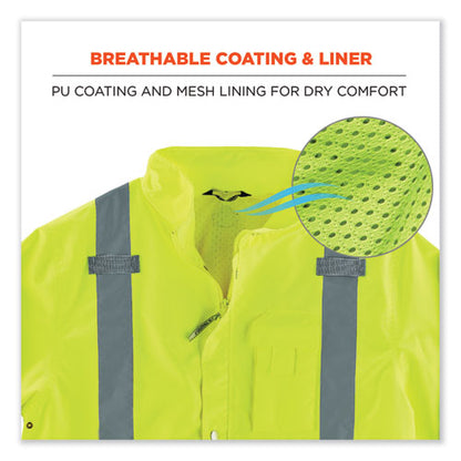 Glowear 8365bk Class 3 Hi-vis Rain Jacket Black Bottom, 2x-large, Lime